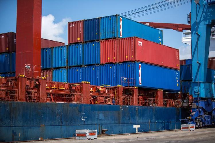 海运集装箱 货物 端口 货运 业 贸易 坞站 加载 大容量